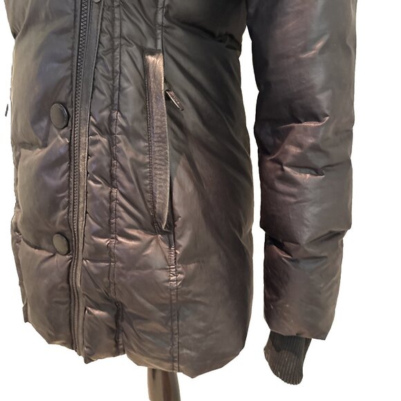 Rudsak Atelier Noir Sandra down Jacket Double Layer Zipper Real Fur Black size M - Picture 16 of 16